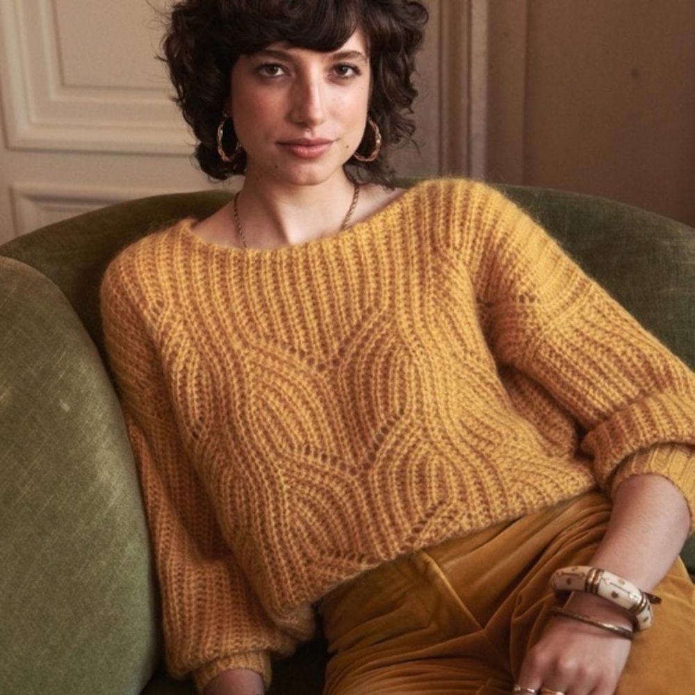 Sezane Simone Jumper in Yellow